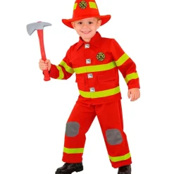 Brandmand Børnekostume Rød