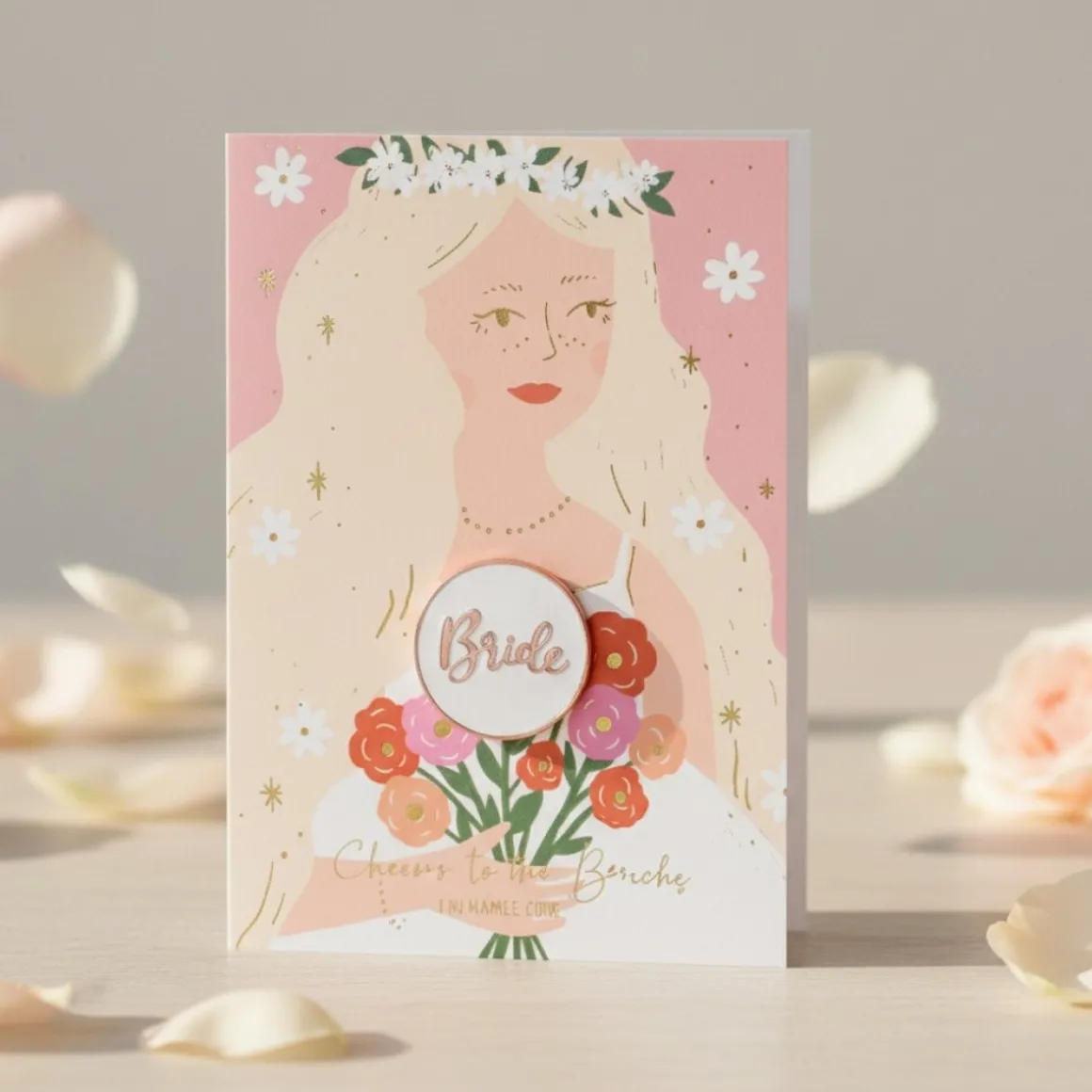 Bride Kort Med Broche
