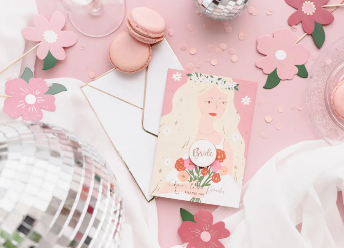 Bride Kort Med Broche