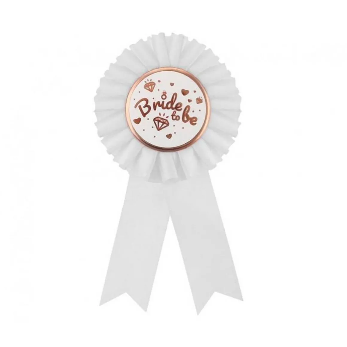 Bride to Be Medaljerosette Hvid