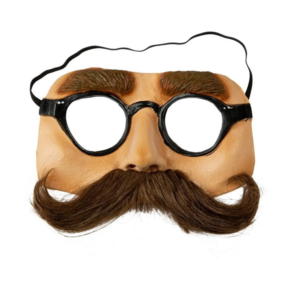 Briller & Moustache Halvmaske