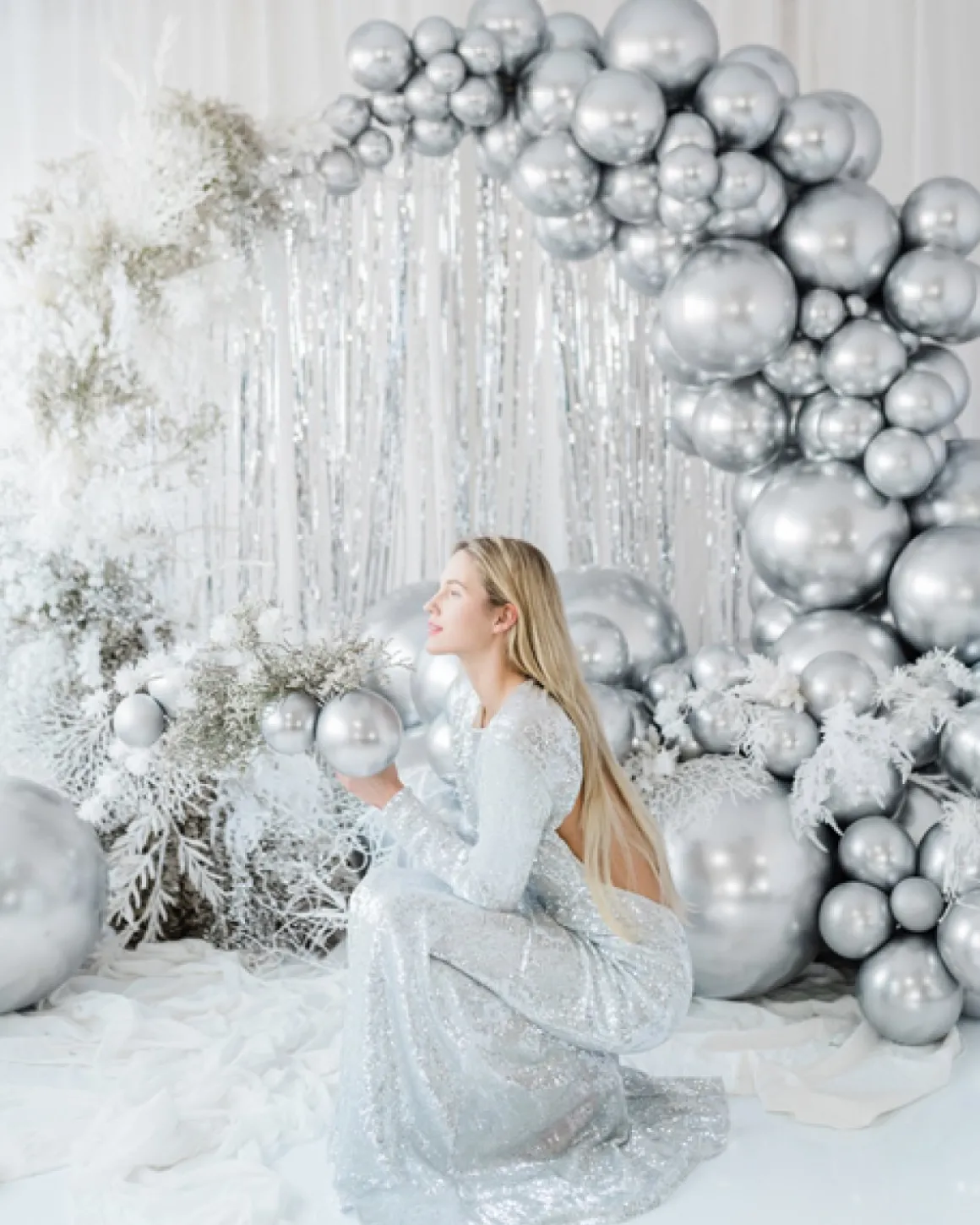 Bubble Krom Ballon Sølv