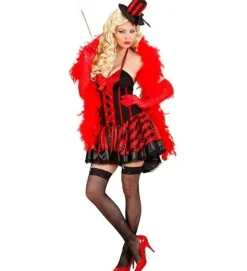 Burlesque Danserinde Kostume Rød