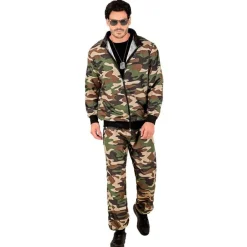 Camouflage 80'er Træningsdragt Kostume