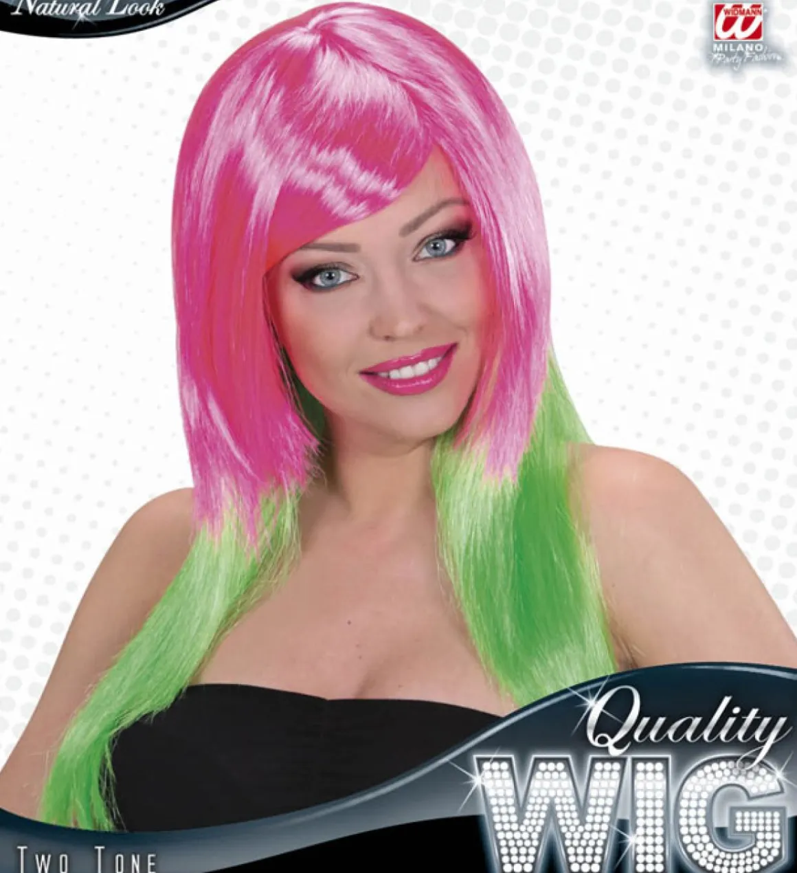 Candyfloss Ombre Paryk Pink/Grøn