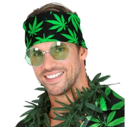 Cannabis Bandana Sort/Grøn