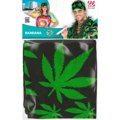 Cannabis Bandana Sort/Grøn