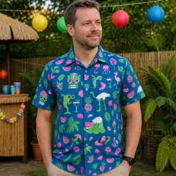 Cartoon Tiki Hawaiiskjorte