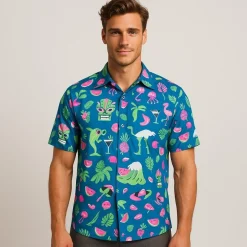 Cartoon Tiki Hawaiiskjorte