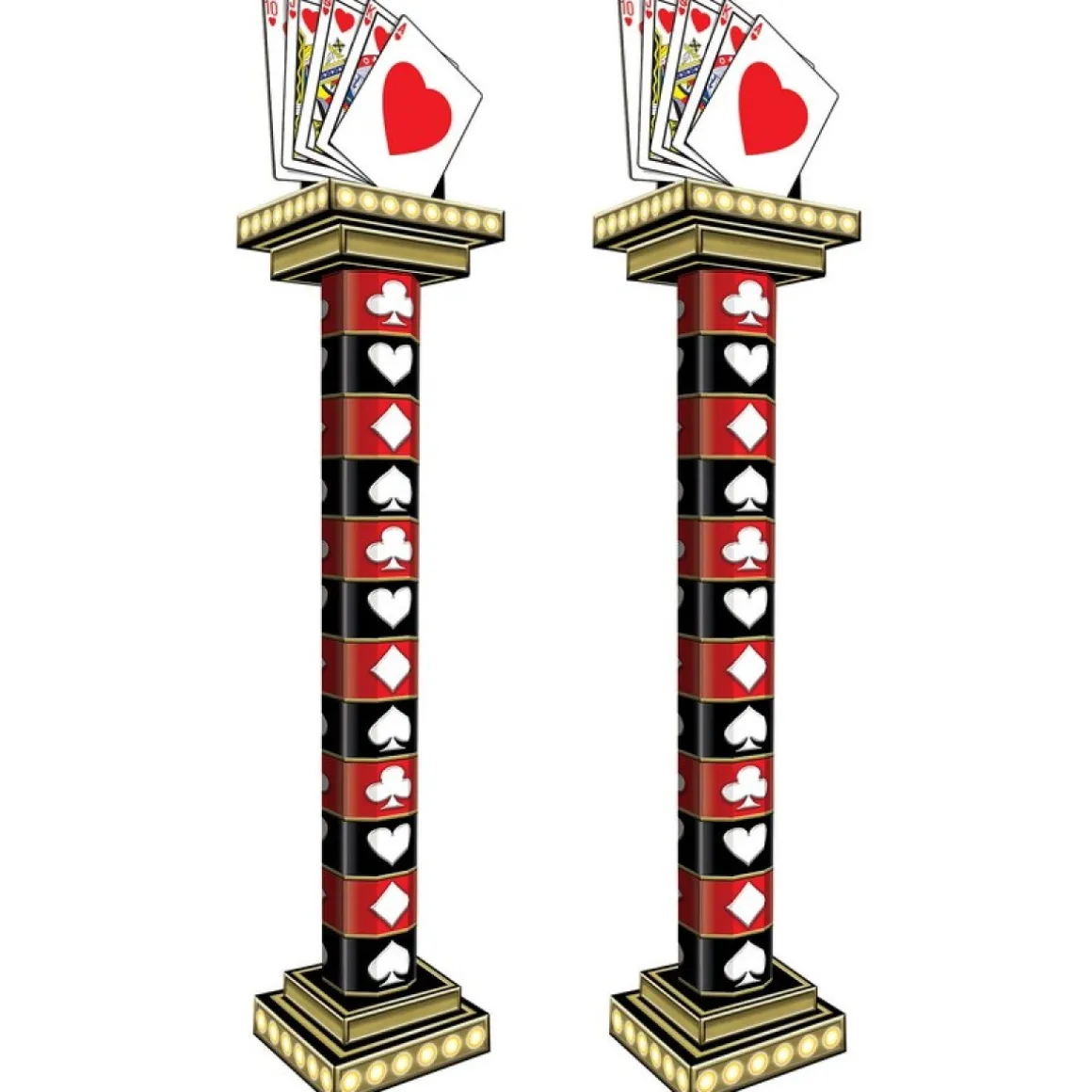Casino Royal Flush Søjle Dekorationer