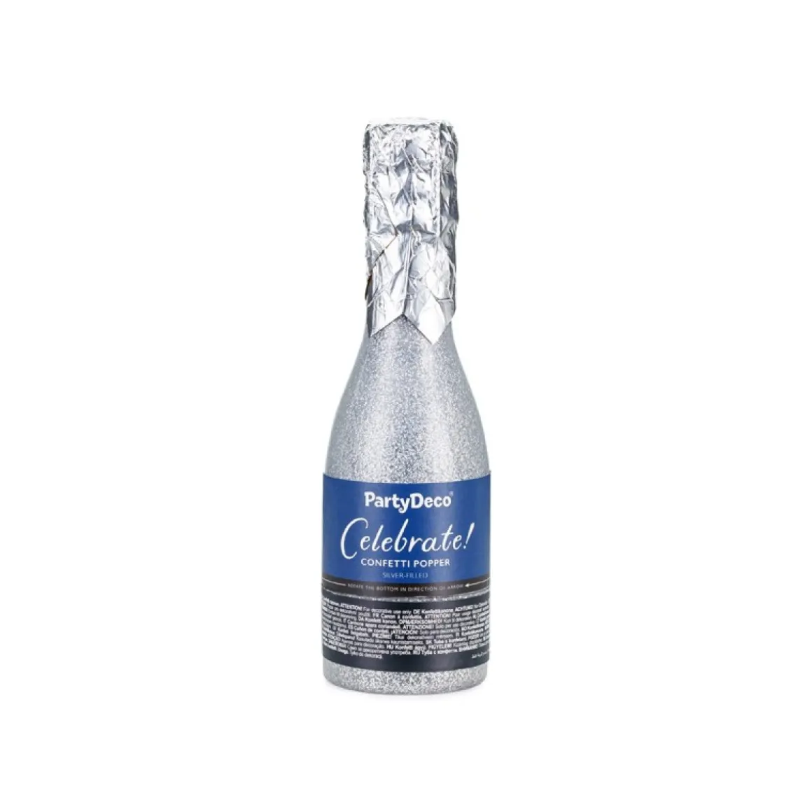 Champagne Konfettikanon Sølv