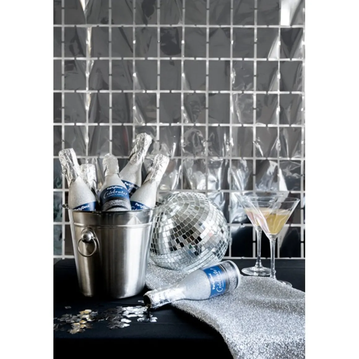 Champagne Konfettikanon Sølv
