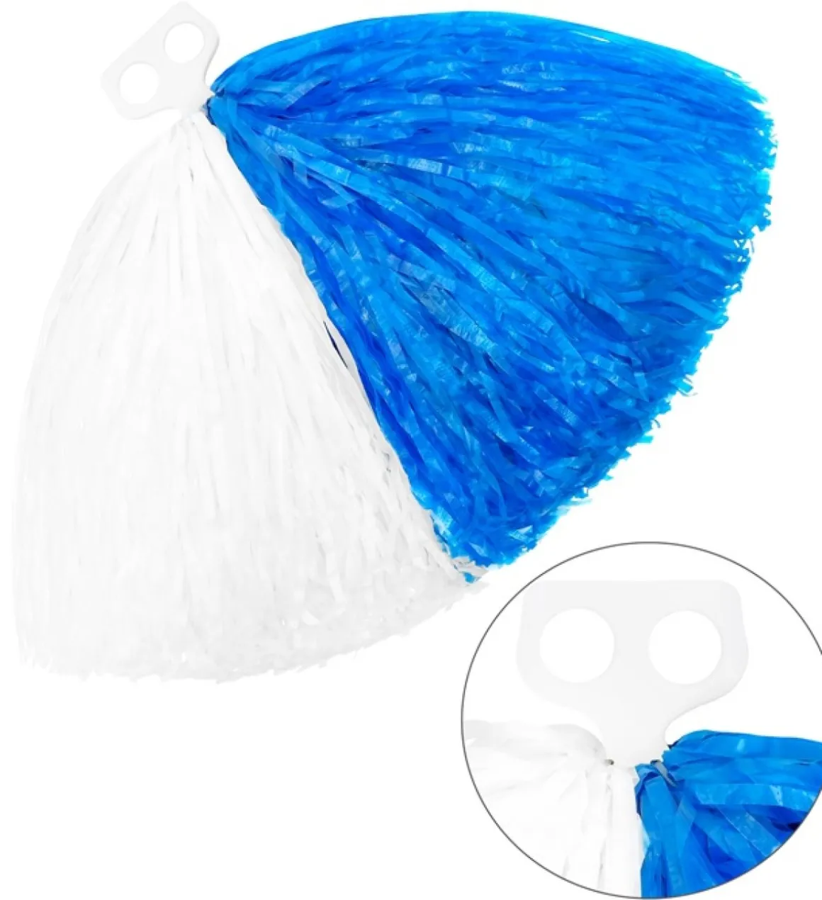 Cheerleader Pom Pom Blå/Hvid