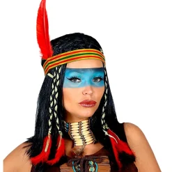 Cheyenne Indianer Paryk Sort
