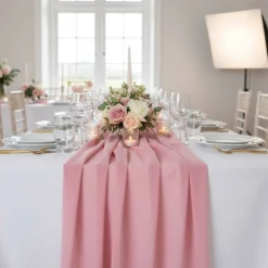 Chiffon Bordløber Rosa