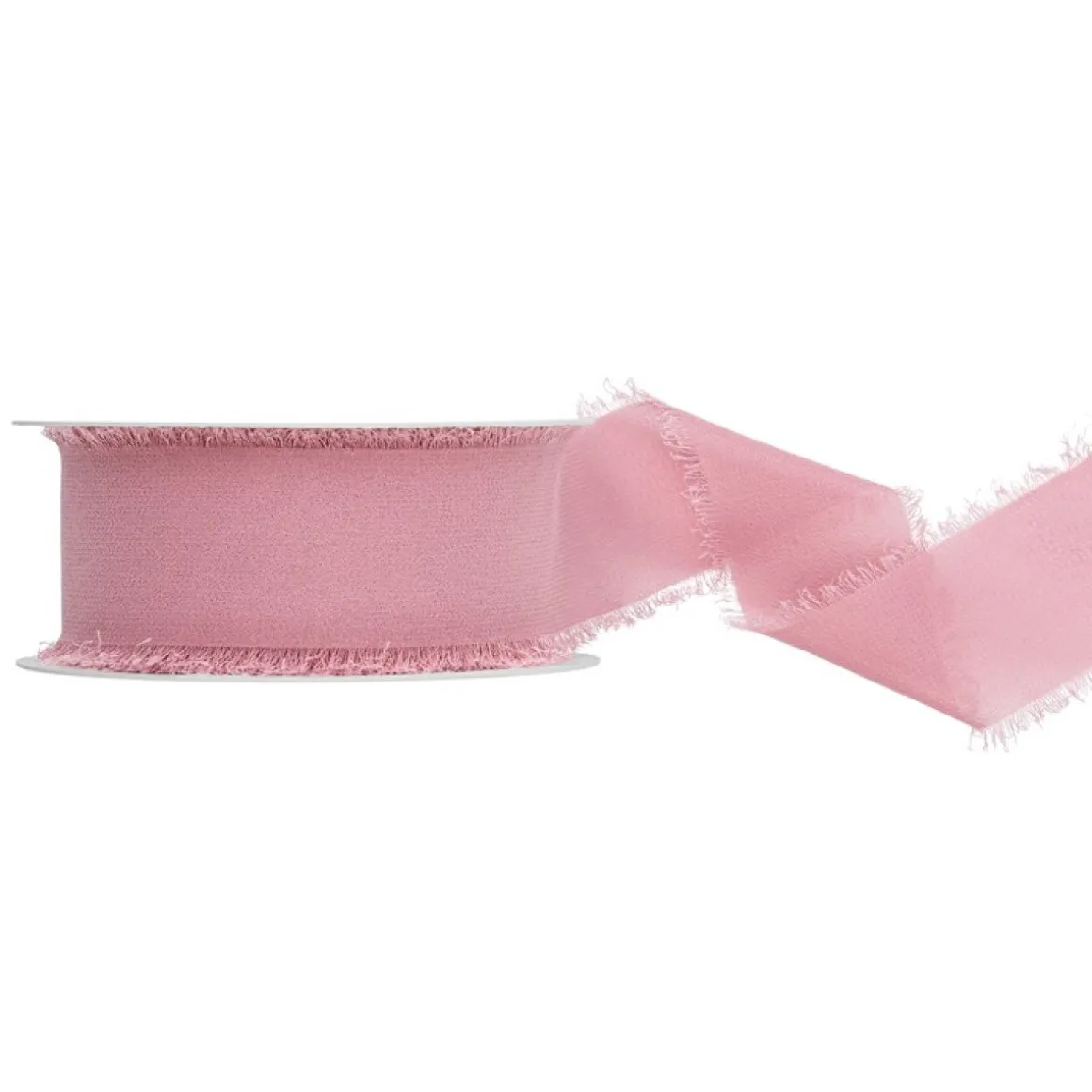 Chiffonbånd Mørk Støvet Rosa