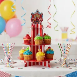 Cirkustelt Cupcake Kagestand