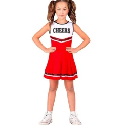 College Cheerleader Børnekostume Rød