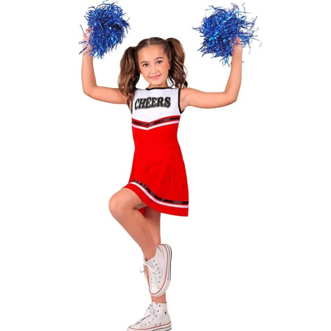 College Cheerleader Børnekostume Rød