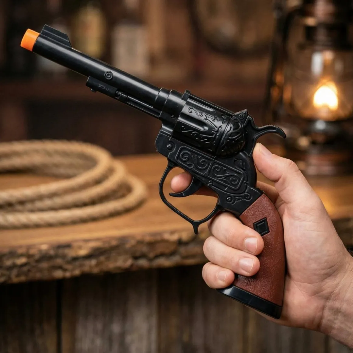 Cowboy Legetøjsrevolver Sort