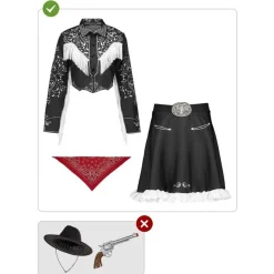 Cowgirl Kostume Sort