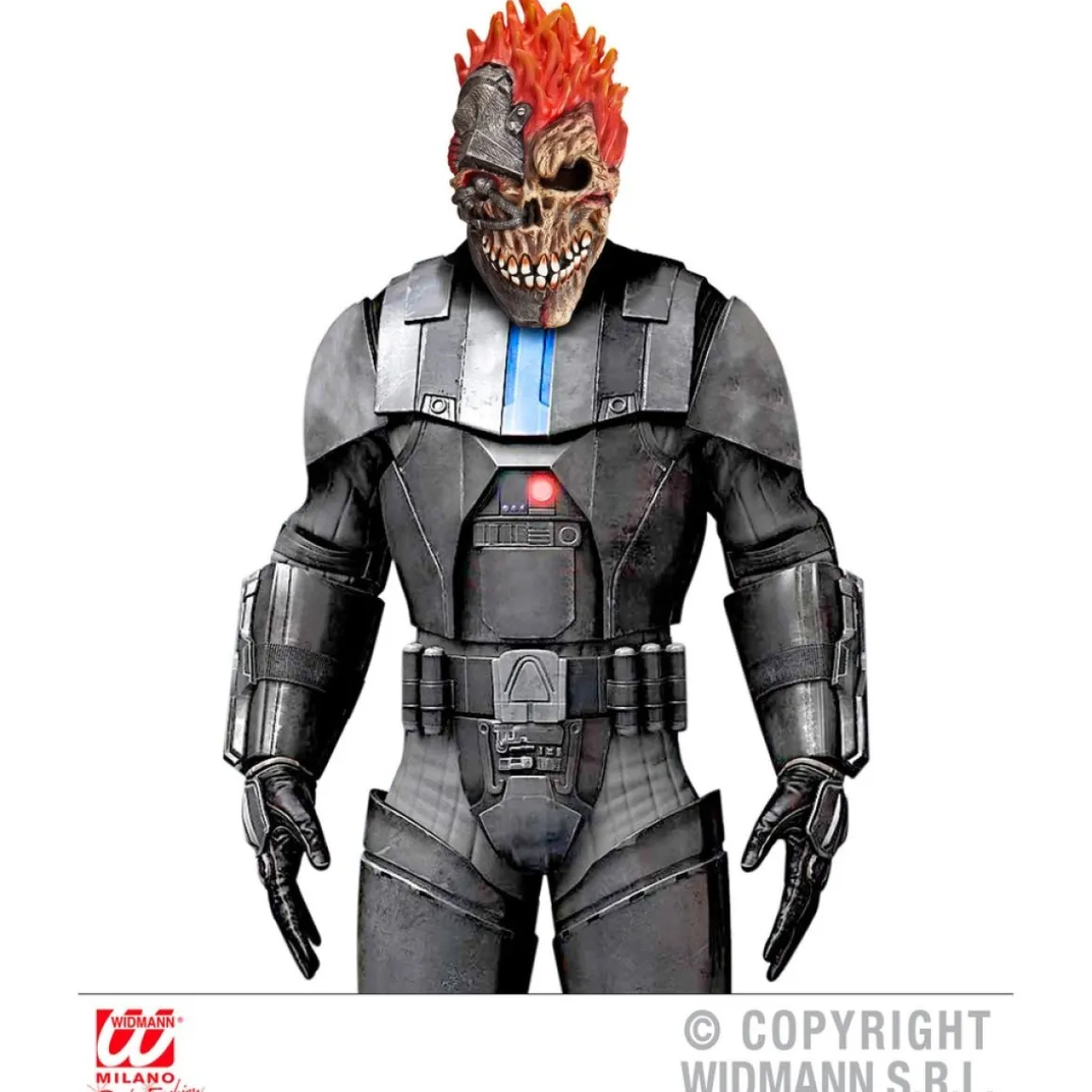 Cyber Kranie Latexmaske Rød