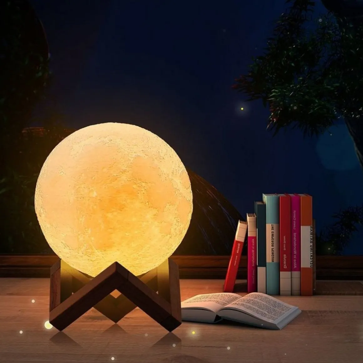 3D LED Månelampe