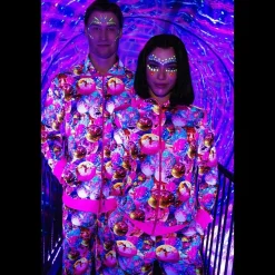Dancing Babe UV Træningsdragt Kostume Pink