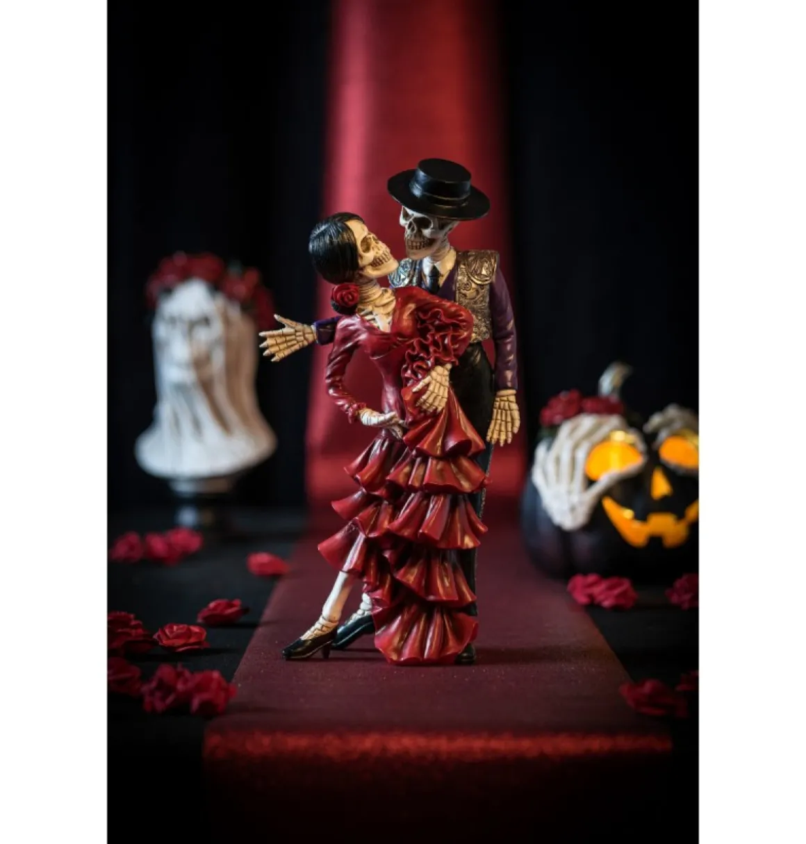 Dansende Skeletpar Skulptur