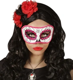 Day Of The Dead Maske Sort/Pink
