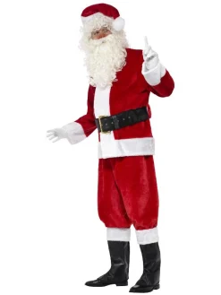 Deluxe Klassisk Plys Julemandskostume