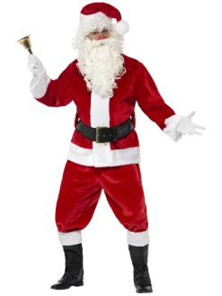Deluxe Klassisk Plys Julemandskostume