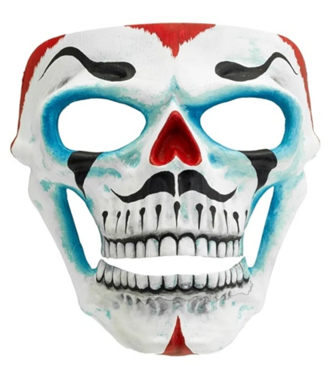 Dia de los Muertos Skeletmaske Blå/Rød