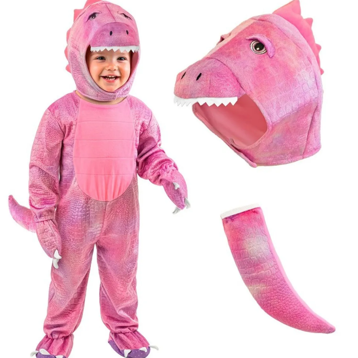 Dinosaur Babykostume Lyserød
