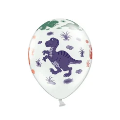 Dinosaur Balloner Pastel Hvid