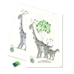 Dinosaur Fingeraftryk Plakat Grøn