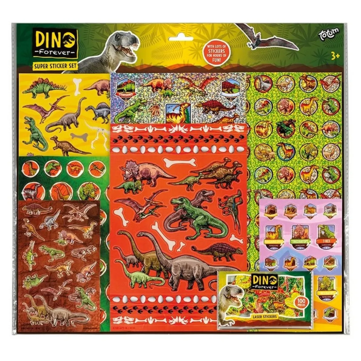 Dinosaur Klistermærkesæt