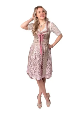 Dirndl Amelia Champagne/Lyserød