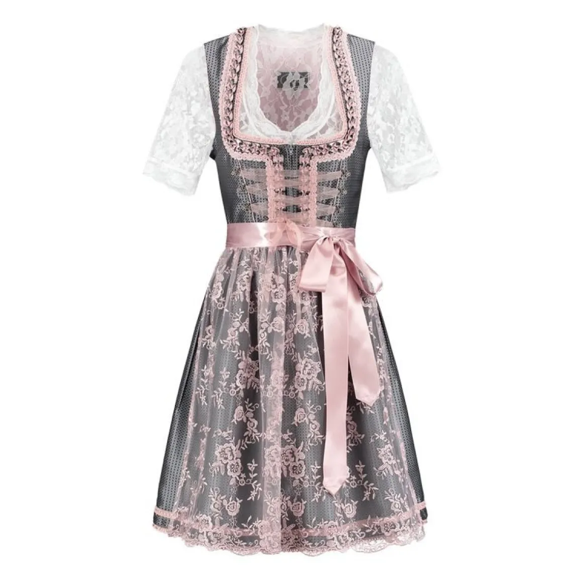 Dirndl Amelia Grårosa