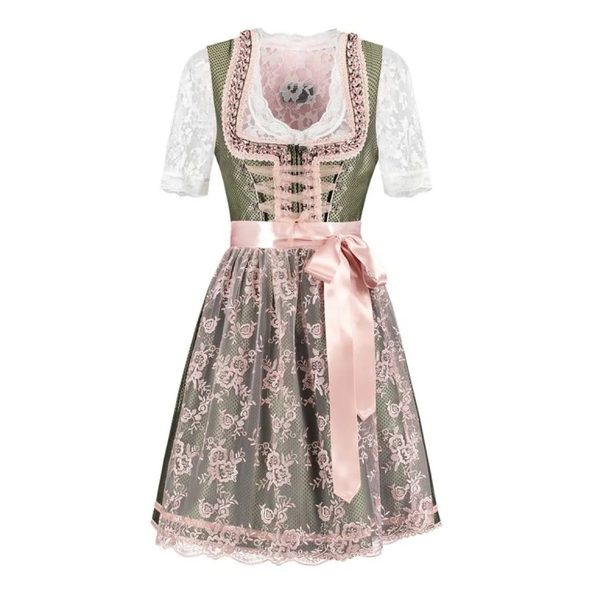 Dirndl Amelia Lyserød