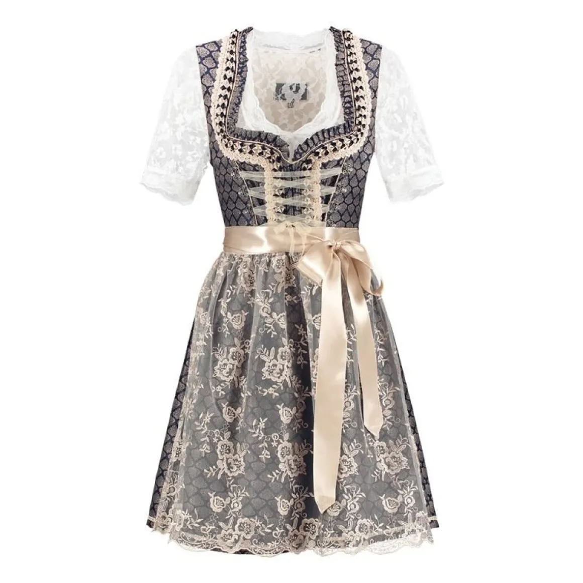 Dirndl Amelia Mørkeblå