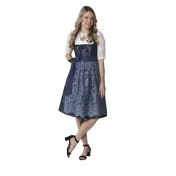 Dirndl Jacquard Blå Glimmer