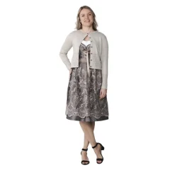 Dirndl Jacquard Blomstret Sølvgrå