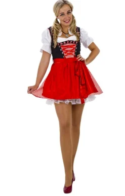 Dirndl Kort Rød