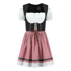 Dirndl Lise Sort/Rød