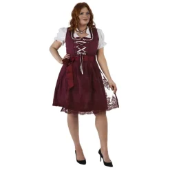 Dirndl Polka vinrød