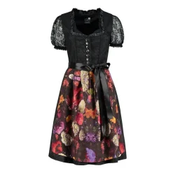 Dirndl Sort Blomstret