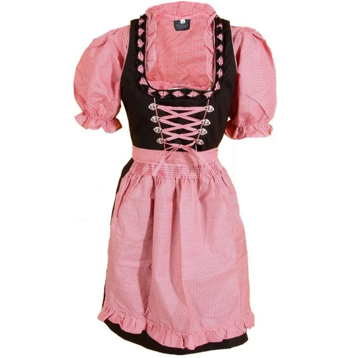 Dirndl Ternet Rød/Sort