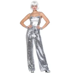 Disko Glitter Bukser Sølv