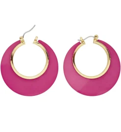 Disko Øreringe Pink/Guld